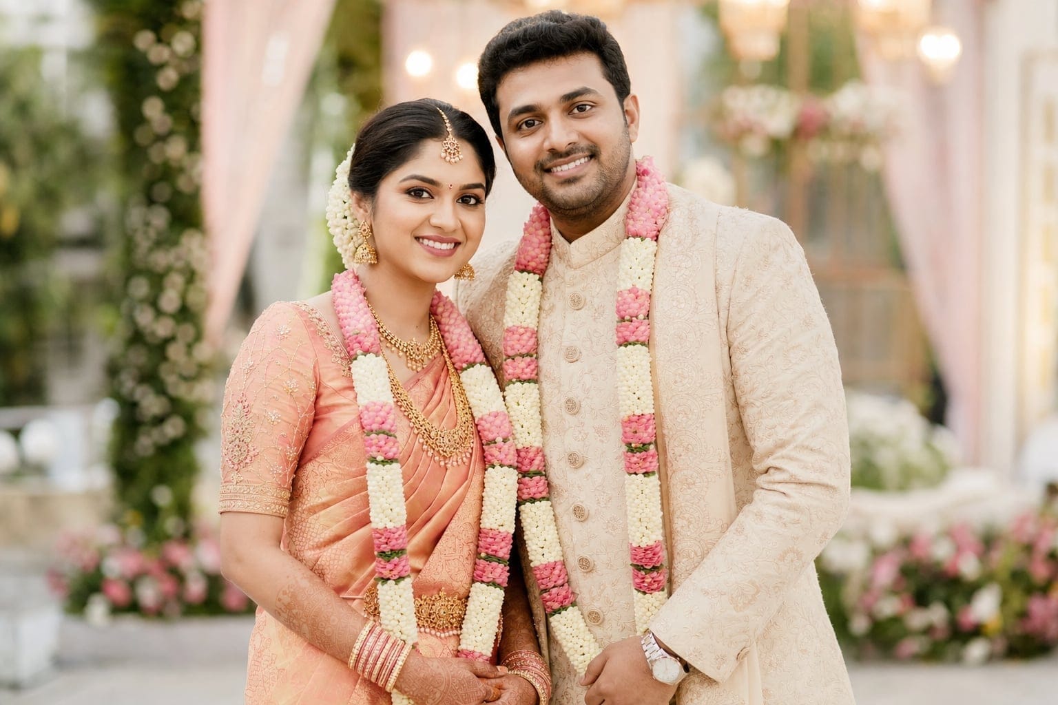 Padmashali bride and groom wedding celebration